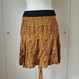Anthropologie Holding Horses Corrales Print Skirt Size 8